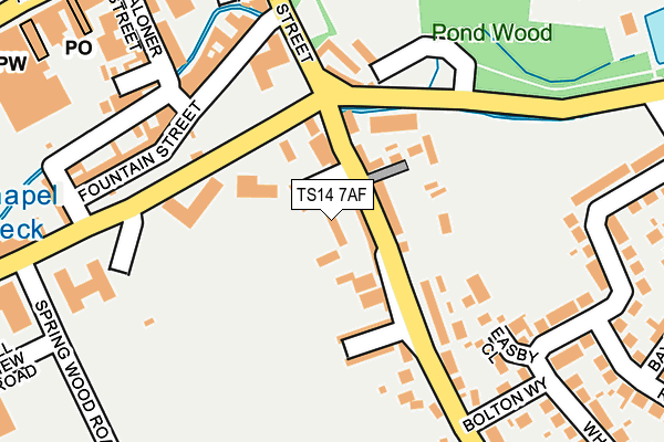 TS14 7AF map - OS OpenMap – Local (Ordnance Survey)