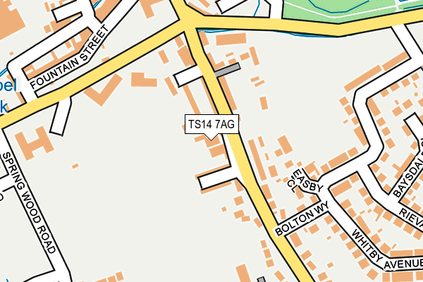 TS14 7AG map - OS OpenMap – Local (Ordnance Survey)