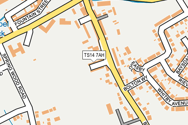TS14 7AH map - OS OpenMap – Local (Ordnance Survey)