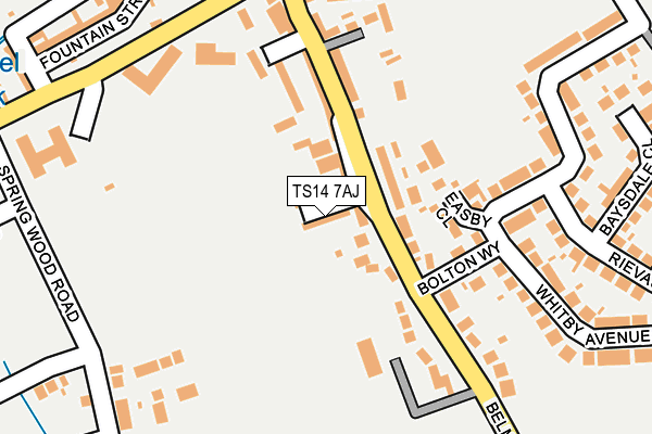 TS14 7AJ map - OS OpenMap – Local (Ordnance Survey)