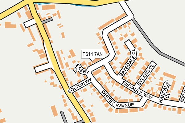 TS14 7AN map - OS OpenMap – Local (Ordnance Survey)