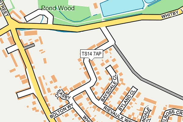 TS14 7AP map - OS OpenMap – Local (Ordnance Survey)