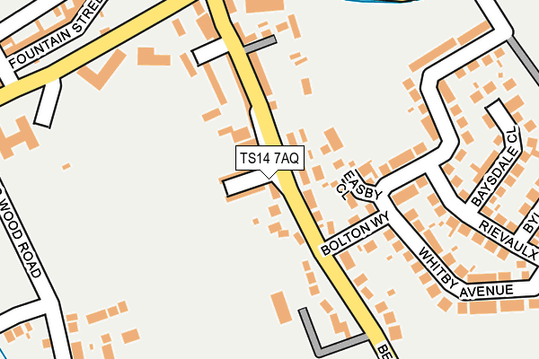 TS14 7AQ map - OS OpenMap – Local (Ordnance Survey)
