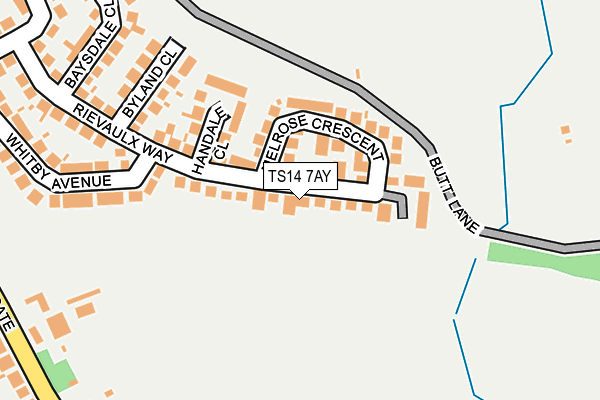 TS14 7AY map - OS OpenMap – Local (Ordnance Survey)