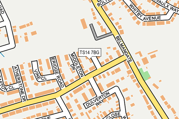 TS14 7BG map - OS OpenMap – Local (Ordnance Survey)