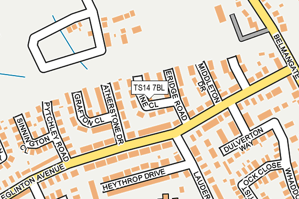 TS14 7BL map - OS OpenMap – Local (Ordnance Survey)