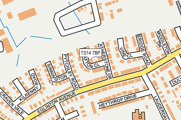 TS14 7BP map - OS OpenMap – Local (Ordnance Survey)