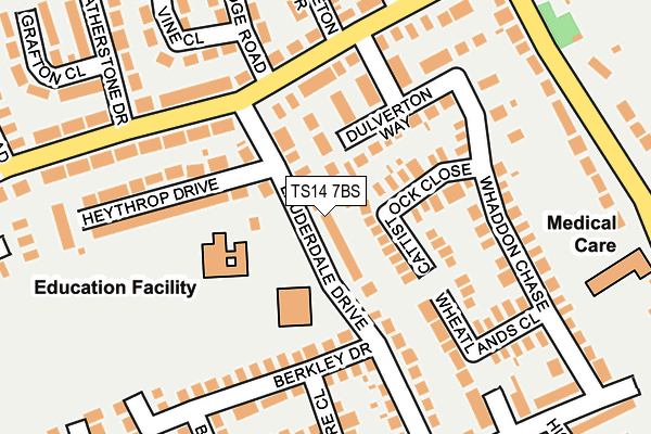 TS14 7BS map - OS OpenMap – Local (Ordnance Survey)