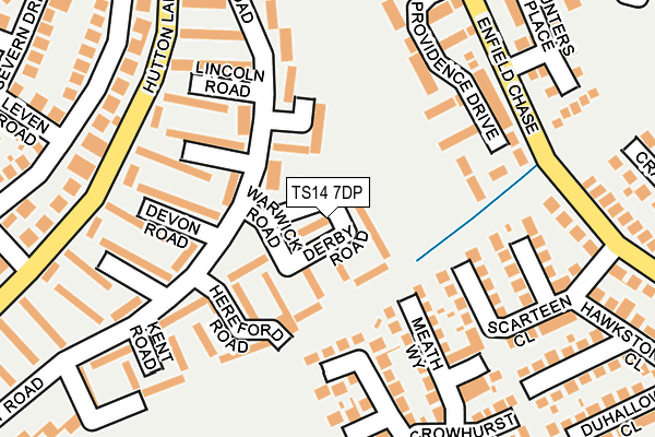 TS14 7DP map - OS OpenMap – Local (Ordnance Survey)