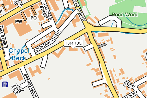 TS14 7DQ map - OS OpenMap – Local (Ordnance Survey)
