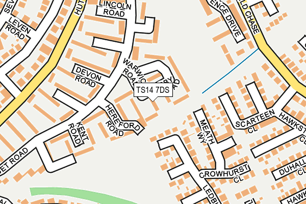 TS14 7DS map - OS OpenMap – Local (Ordnance Survey)