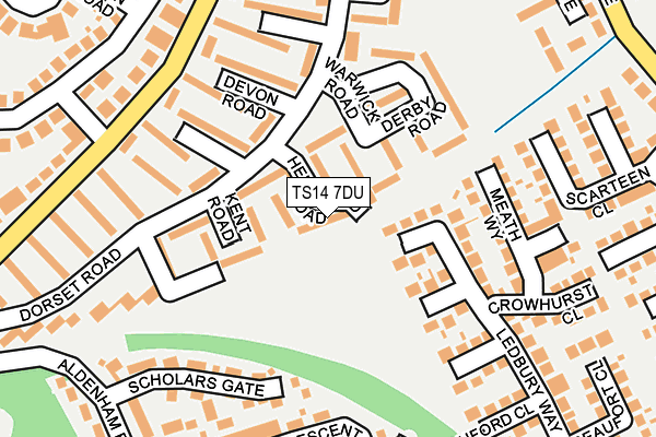 TS14 7DU map - OS OpenMap – Local (Ordnance Survey)