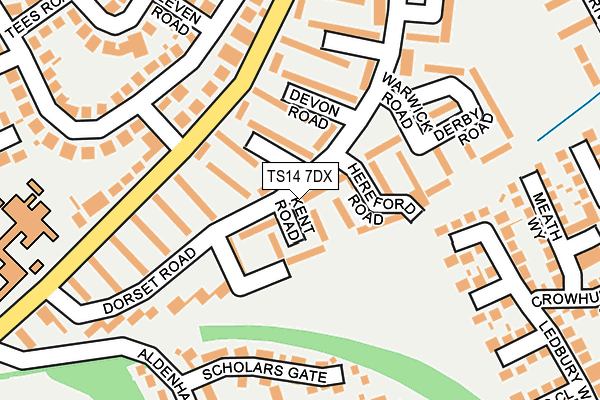 TS14 7DX map - OS OpenMap – Local (Ordnance Survey)