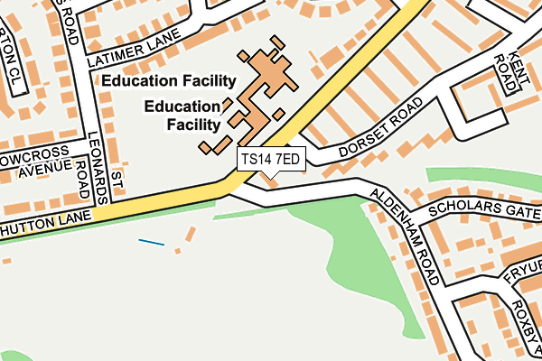 TS14 7ED map - OS OpenMap – Local (Ordnance Survey)