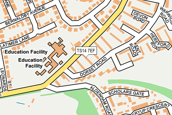 TS14 7EF map - OS OpenMap – Local (Ordnance Survey)