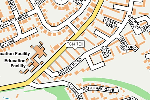 TS14 7EH map - OS OpenMap – Local (Ordnance Survey)