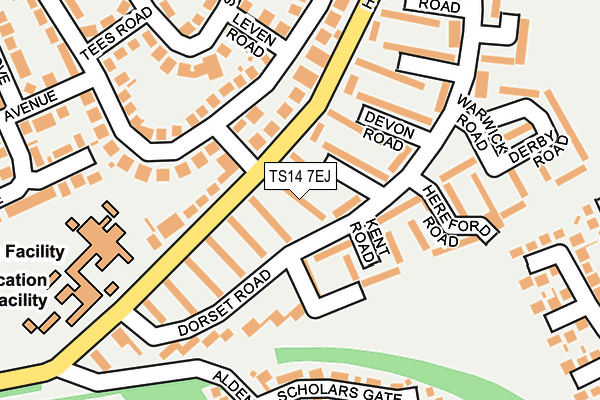 TS14 7EJ map - OS OpenMap – Local (Ordnance Survey)