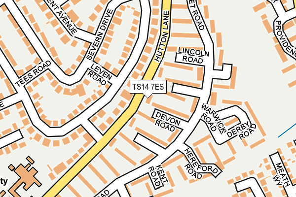 TS14 7ES map - OS OpenMap – Local (Ordnance Survey)