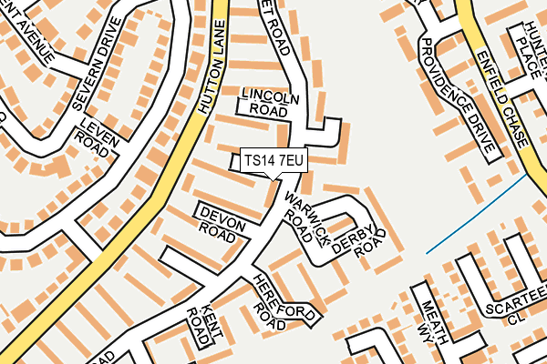 TS14 7EU map - OS OpenMap – Local (Ordnance Survey)