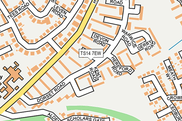 TS14 7EW map - OS OpenMap – Local (Ordnance Survey)
