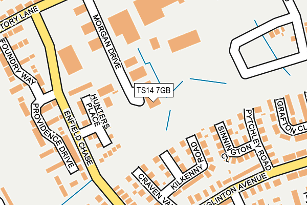 TS14 7GB map - OS OpenMap – Local (Ordnance Survey)