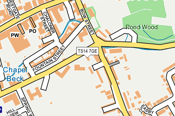 TS14 7GE map - OS OpenMap – Local (Ordnance Survey)