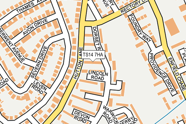 TS14 7HA map - OS OpenMap – Local (Ordnance Survey)