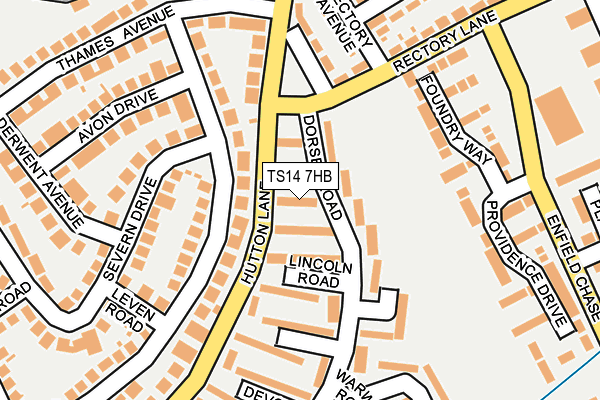 TS14 7HB map - OS OpenMap – Local (Ordnance Survey)