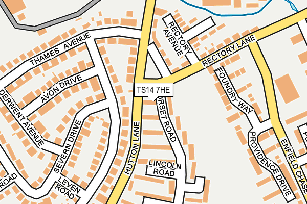 TS14 7HE map - OS OpenMap – Local (Ordnance Survey)