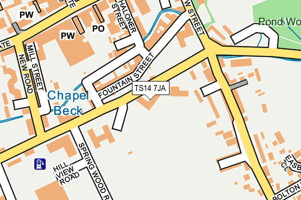TS14 7JA map - OS OpenMap – Local (Ordnance Survey)