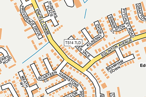 TS14 7LD map - OS OpenMap – Local (Ordnance Survey)