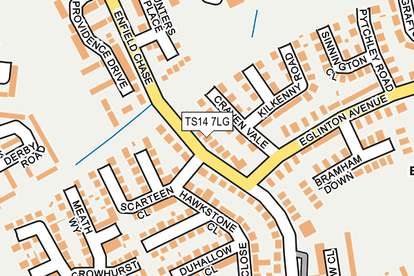 TS14 7LG map - OS OpenMap – Local (Ordnance Survey)