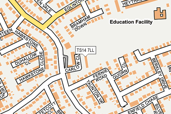 TS14 7LL map - OS OpenMap – Local (Ordnance Survey)