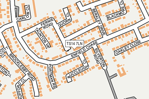 TS14 7LN map - OS OpenMap – Local (Ordnance Survey)