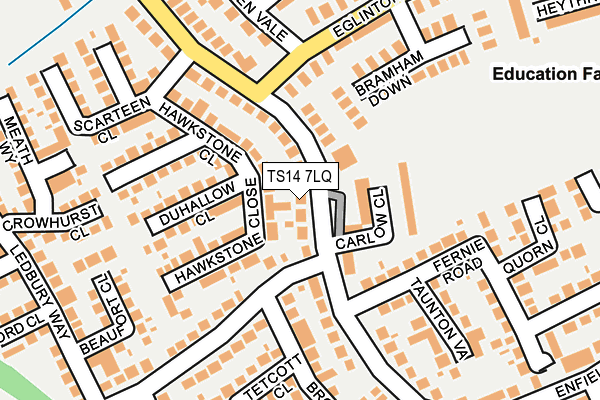 TS14 7LQ map - OS OpenMap – Local (Ordnance Survey)