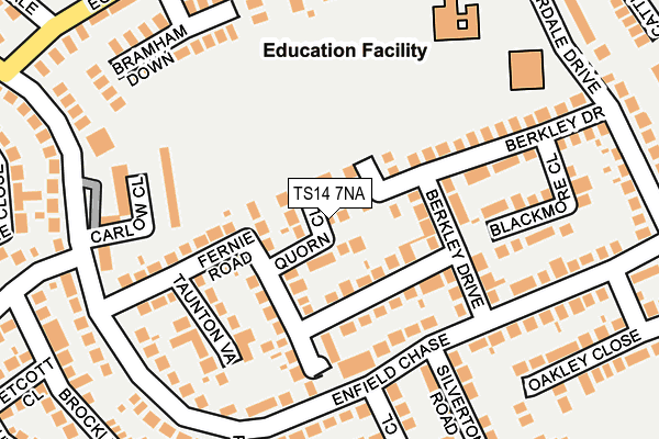 TS14 7NA map - OS OpenMap – Local (Ordnance Survey)