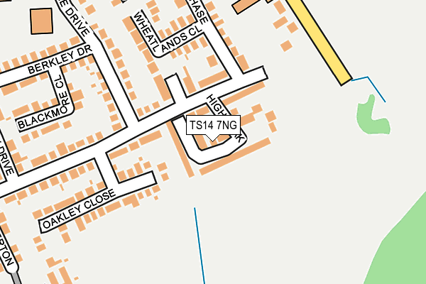 TS14 7NG map - OS OpenMap – Local (Ordnance Survey)