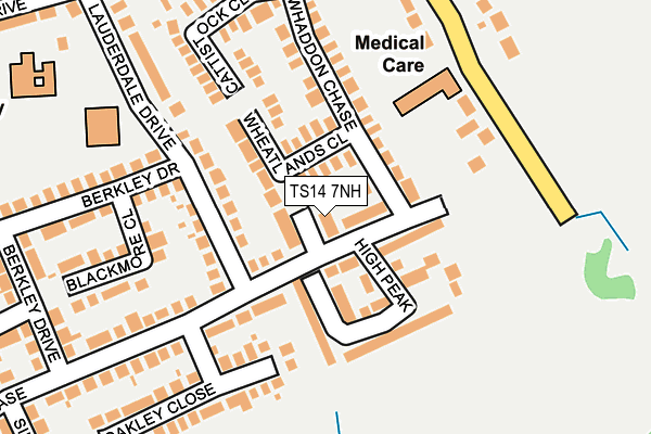 TS14 7NH map - OS OpenMap – Local (Ordnance Survey)