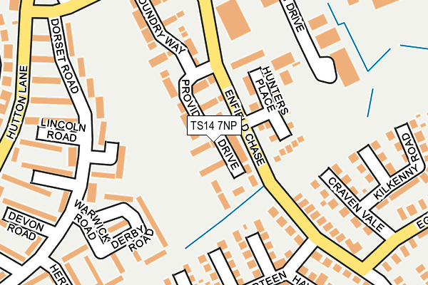TS14 7NP map - OS OpenMap – Local (Ordnance Survey)