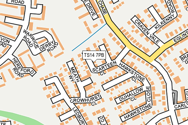 TS14 7PB map - OS OpenMap – Local (Ordnance Survey)