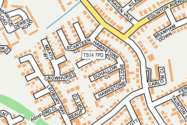 TS14 7PD map - OS OpenMap – Local (Ordnance Survey)