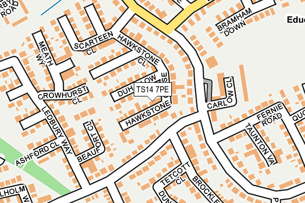 TS14 7PE map - OS OpenMap – Local (Ordnance Survey)