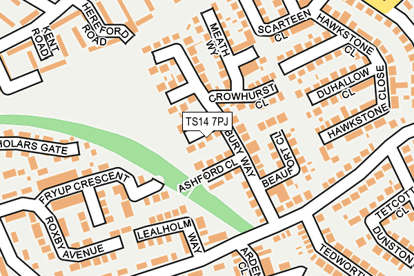 TS14 7PJ map - OS OpenMap – Local (Ordnance Survey)