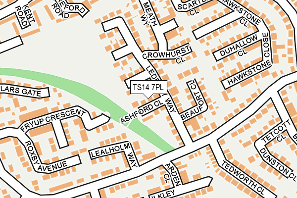 TS14 7PL map - OS OpenMap – Local (Ordnance Survey)