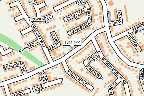 TS14 7PP map - OS OpenMap – Local (Ordnance Survey)