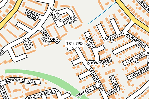 TS14 7PQ map - OS OpenMap – Local (Ordnance Survey)