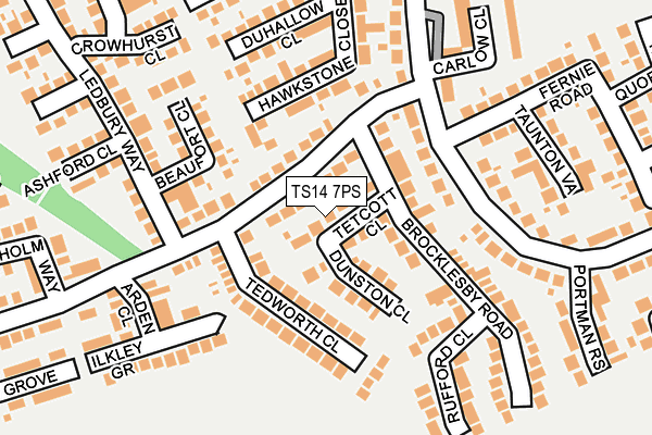 TS14 7PS map - OS OpenMap – Local (Ordnance Survey)