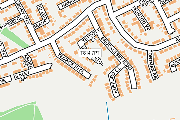 TS14 7PT map - OS OpenMap – Local (Ordnance Survey)