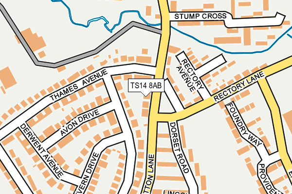 TS14 8AB map - OS OpenMap – Local (Ordnance Survey)