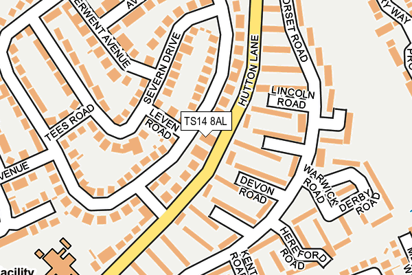 TS14 8AL map - OS OpenMap – Local (Ordnance Survey)